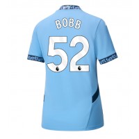 Camiseta Manchester City Oscar Bobb #52 Primera Equipación para mujer 2024-25 manga corta